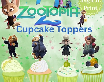 Zootopia 2 Cupcake Topper, Cake Toppers, Decoration, Instant Digital Download, PRINTABLE.