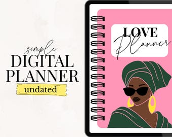 Simple Digital Planner, GoodNotes, Monthly Planner, iPad Planner, GoodNotes Planner, Undated Digital Planner, Luxury Planner for iPad