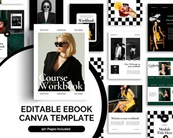 Canva Workbook Template, Editable Course Workbook,  Workbook For Coaches, Ebook Canva Template, Course Creator Ebook, Coaching Worksheets
