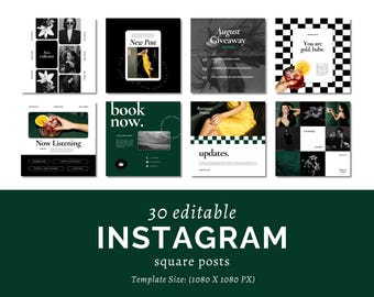 Luxury Social Media Posts, Instagram Post Template, Canva Template, Business Instagram Templates, Editable Social Media Posts For Coaches