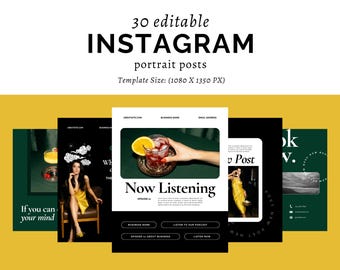 Instagram Post Template, Editable Canva Template, Social Media Marketing, Instagram Templates for Coaches, Modern Instagram Template