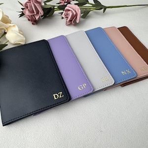 Custom Passport Holder, Personalized Passport Case, Personalised Leather Passport Cover,  Engraved Passport Wallet,Monogram Gift for Him Her