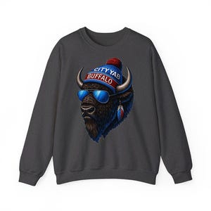 Buffalo Bison PNG, Cool Buffalo NY Clipart, Retro Bison Graphic Design, Buffalo Head Illustration, Digital Download for Sublimation