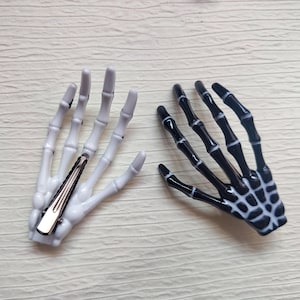 Multiple colors Skeleton Hand Hair Clip,Halloween Hair Accessory,Halloween Hair Clip