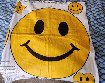 Cheerful Bean Bag Pillow Set - No Sew, Keep Smiling Felt Panel