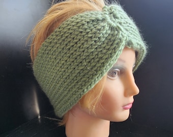 Crocheted headband, ear warmer, twist headband