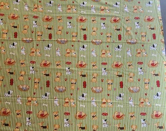 Fabric panel featuring puppies 60x54 inches