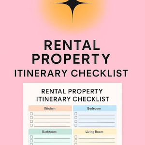 Editable Airbnb Host Checklist Template Automated | Rental Property Inventory & Cleaning List for Hosts | Instant Download