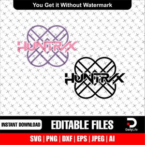 demon hunter logo, kpop inspired design, cosplay vector art, digital png svg eps ai, fantasy emblem clipart