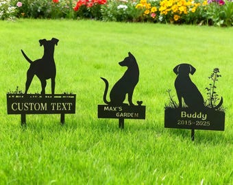 Custom Dog Memorial Garden Stake - Personalized Pet Grave Marker with Name, Heartfelt Gift for Pet Loss, Remembrance Sign for Deceased Dog