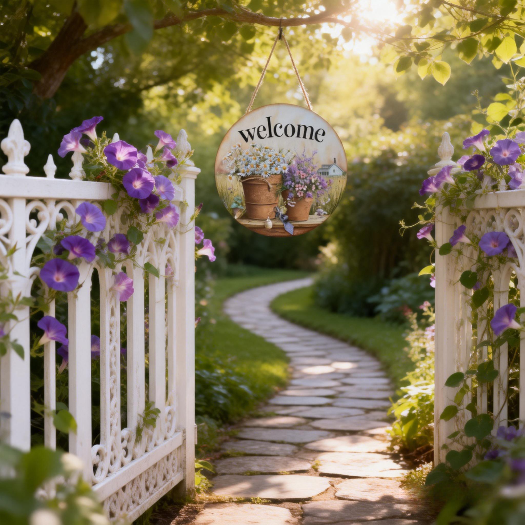 Welcome Spring Floral Door Hanger - Wood Sign for Porch, Front Door ...