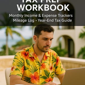 Small Business Tax Prep Workbook Printable | Income and Expense Tracker for Self-Employed + Home Business Owners