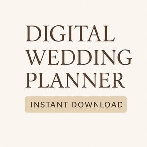 Digital Wedding Planner Printable & GoodNotes – Budget, Guest List, Vendor, Seating Chart, Timeline – Instant Download Organizer