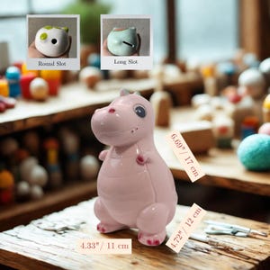 Personalized Dinosaur Piggy Bank – Ceramic Coin Bank for Kids’ Birthday, Custom Name Gift, Nursery Decor, Cute Handmade Baby Shower Present