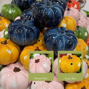 Aangepaste naam pompoen spaarpot – schattig keramisch spaarvarken, herfst kinderkamer woondecoratie, Halloween cadeau voor kinderen, handgemaakte herfst aandenken