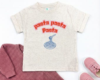 Pasta Kids Tee, Sublimated Pasta Graphic Shirt, Funny Foodie Tee, Cute Pasta Outfit, Pasta Lovers Gift, Pasta Baby Bodysuit
