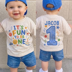 Chemise personnalisée pour 1er anniversaire, cadeau d'anniversaire personnalisé pour garçon, cadeau personnalisé pour fête d'anniversaire, 1er anniversaire de garçon, chemise pour premier anniversaire