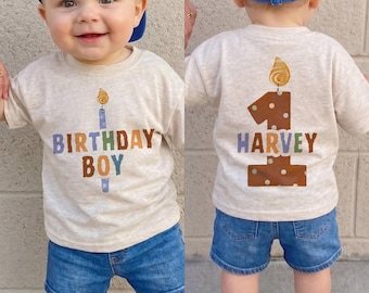 Personalized 1st Birthday Romper Boy Front & Back, Oatmeal Birthday Outfit, First Birthday Shirt, Baby 1st Birthday, Boy's One Year Old