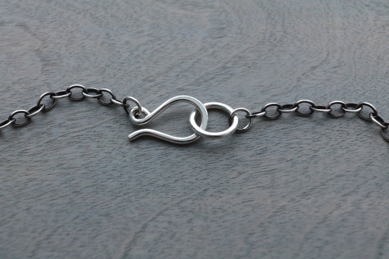 sterling silver interlocking double teardrop necklace