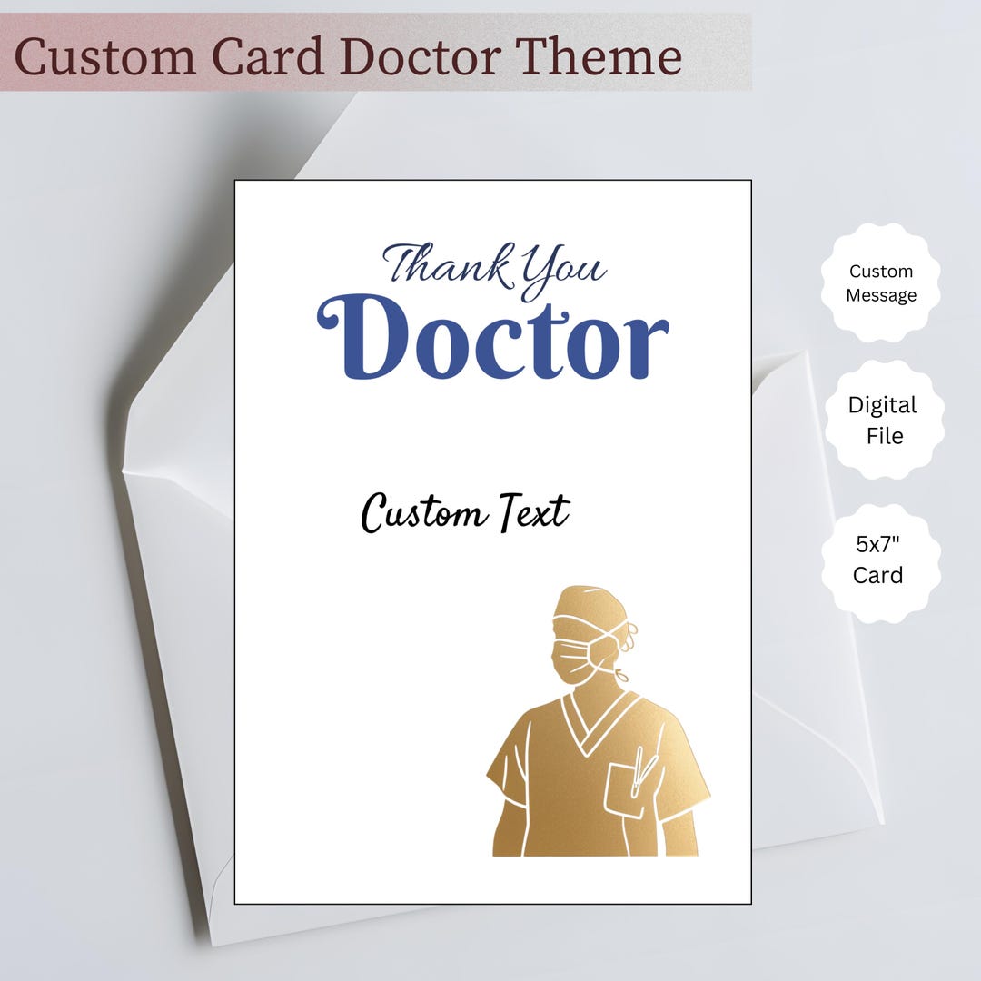 Thank You Card for Doctor or Surgeon – Elegant Minimalist Appreciation ...