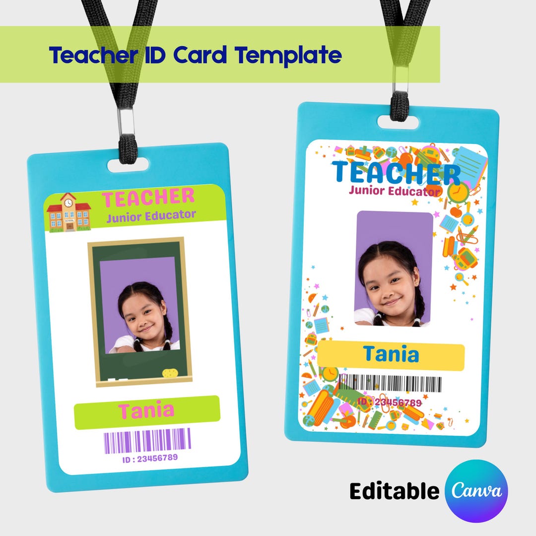 Roleplay Id Teacher Pretend Play Badge Cards - Ideal for Kids' Role Play Games - Etsy