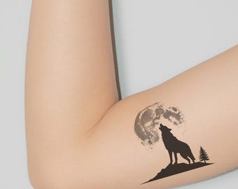 Adesivo Per Tatuaggio Temporaneo "Lupo Travestito Da Pecora