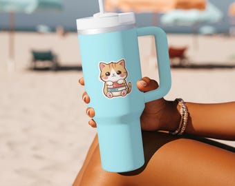 Cat Lover Stickers: Kawaii Laptop Decals, Scrapbooking