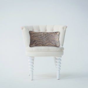 Dark Grey Embroidered Cushion Cover: Rectangle Accent Pillow (17x10 inches)