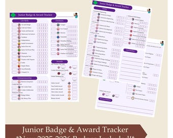 2025-2026 Junior Badge Tracker Checklist: Girl Scout Printable (Instant Download) *NEW 2025 Badges Included!*