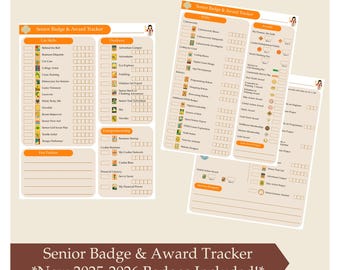 2025-2026 Senior Badge Tracker Checklist: Girl Scout Printable (Instant Download) *NEW 2025 Badges Included!*