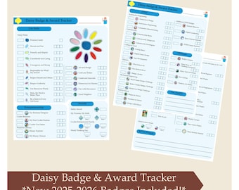 2025-2026 Daisy Girl Scout Badge Tracker: Printable Checklist (Instant Download) *NEW 2025 Badges Included!*