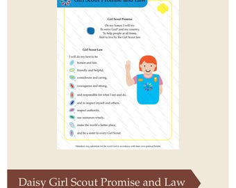 Promesa y ley de las Girl Scouts de Daisy (Descarga digital imprimible)