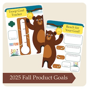 Girl Scout Fall Product Goal Tracker: Printable Worksheet & Poster (Digital Download)