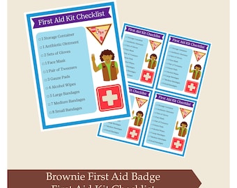 Girl Scout Brownie First Aid Badge Worksheet & Checklist (Printable Download)