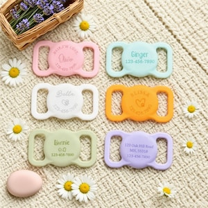 Personalized Silicone AirTag Dog Collar Holder: Engraved Pet Tag Case