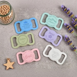 Personalized Dog AirTag Holder Custom Engraved Silicone Air Tag Case,Dog ID Name Tag,Pet Collar Tag,Animal Collar Tag,Apple Tracker Case