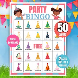 Party Bingo Printable | Celebration Inspired Theme Game for Groups