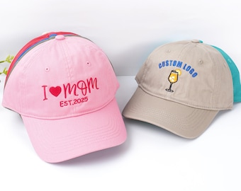 Embroidered Hat Custom Logo Baseball Hat Personalized Dad Cap Bachelorette Hats Custom Caps Sorority Hat Unisex Baseball Cap Gifts for mom