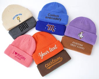 Personalisiert Mütze Damen Mit Stickerei Personalisierte Wintermütze