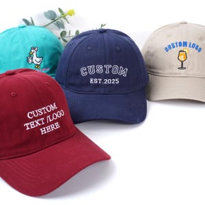 Custom Text /Logo embroidered hats,Personalized baseball caps,Bridal hat,Bachelorette party,Custom hat,Gifts for new dad mom,Christmas gifts