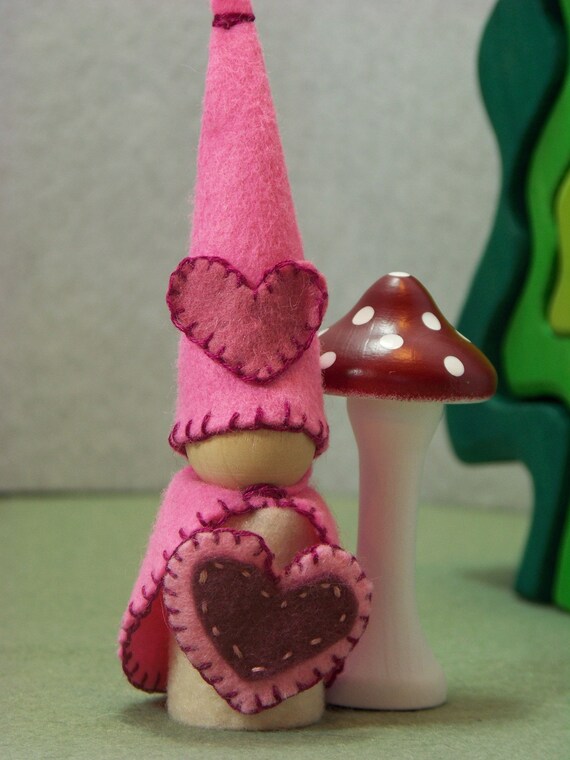 Items similar to Valentine Gnome III (Valentine's Day Gnome) Sweetheart