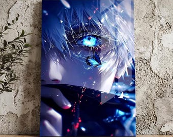 Anime Metal Wall Art, Otaku Room Decor, Japanese Artwork, Aluminum Print Sign