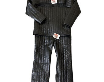 Traje de cuero de dos piezas estilo Señor Oscuro con espalda de malla transpirable – Disfraz de cosplay fiel al estilo de la Legión 501