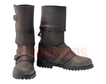 Cal Kestis Inspired Leather Jedi Boots | Star Wars Cosplay Costume footwear | Survivor Outfit Shoes