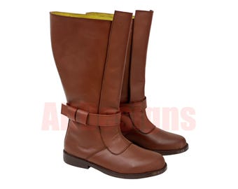 Obi Wan ROTJ Leather Cosplay Boots – Star Wars jedi Costume Footwear for Cosplayers & Fans
