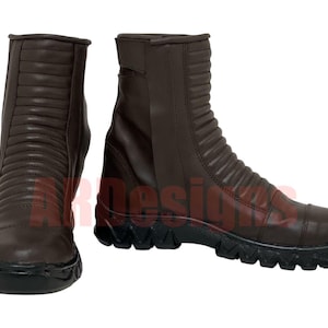 Handmade Fallout Leather Cosplay Boots: Wasteland Warrior Footwear