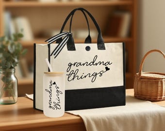 grandma things Tote bag -personalized grandma gift- mothers day gift for grandma-new grandma gift-gifts for grandma