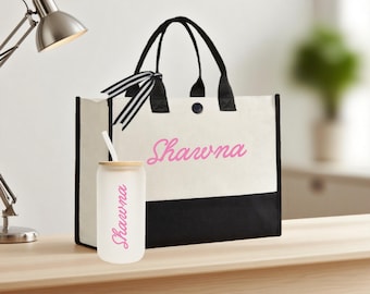 Custom Tote Bag, Bridesmaid GiftsTote Bag, Bridesmaid Gift with Name or Initials, Bridal Shower, Personalized Gifts, Bachelorette Gifts