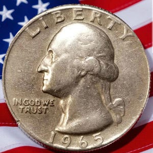 1965年の25セント硬貨 1965 年ワシントン クォーター、ミント マーク