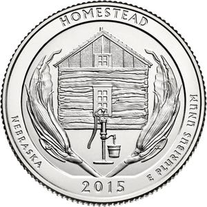 2015 P & D  Homestead National Monument of America Quarter circulated